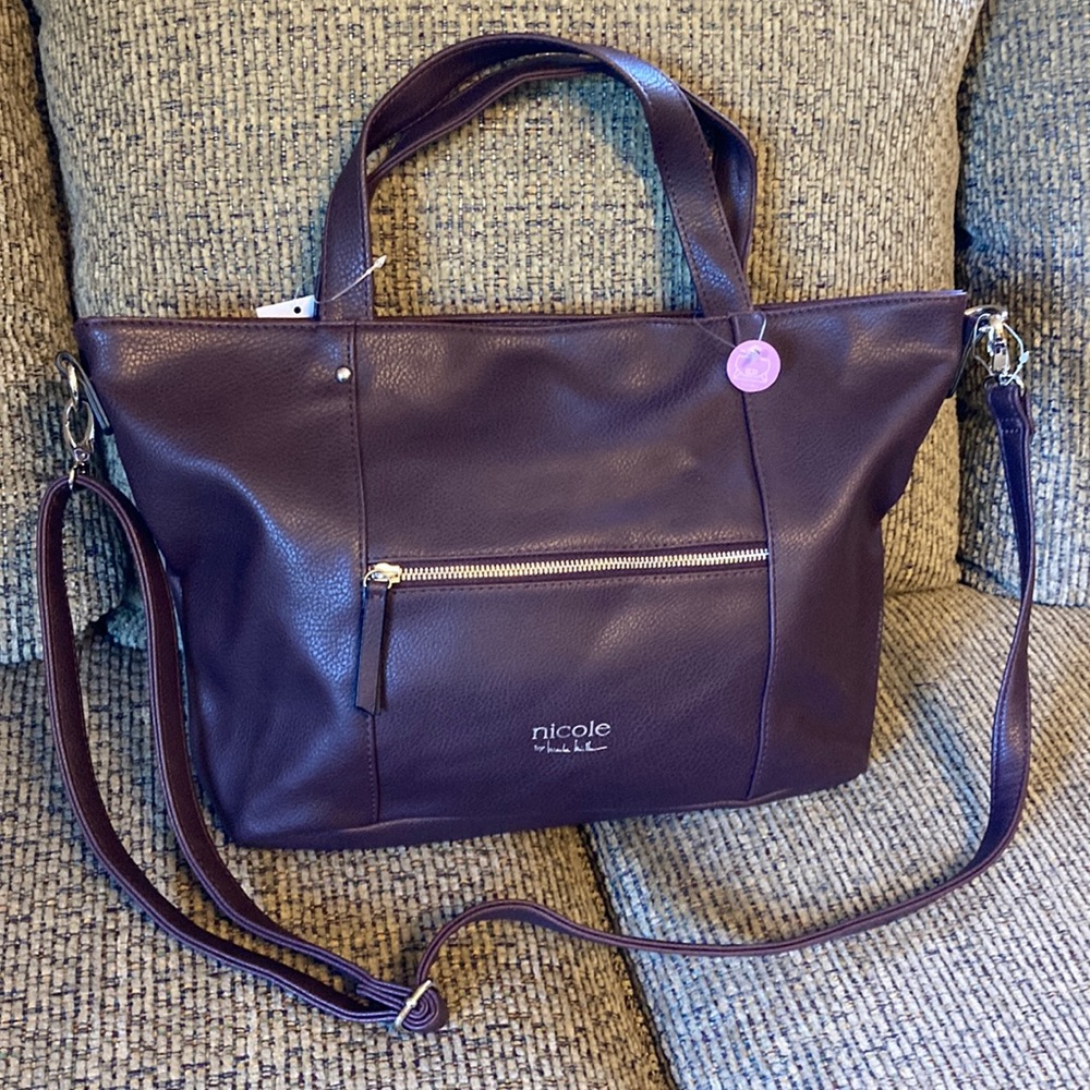 NEW W/TAGS—-Nicole Burgundy Satchel
